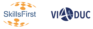 Logos SkillsFirst et ViaAduc
